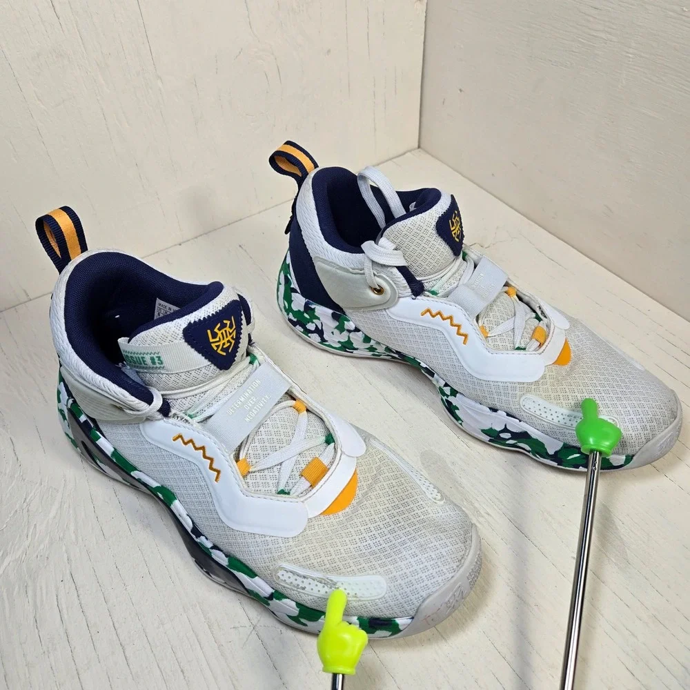 Adidas DON Issue 3 Utah Jazz White Navy Green Basketball Shoes H67722 Men Size 8